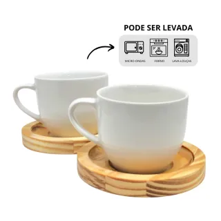 12 Peças Xicaras De Porcelana Cafe Expresso 95ml - Jogo - Único