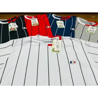 Moda top: Camiseta Masculina Listras Verticais em Algodão de Alta Qualidade - Branco