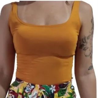 Oferta regata feminina básica alça larga lycra - Estampada