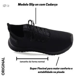 Promoção Tênis Esportivo Masculino Caminhada Academia - Oferta - Preto