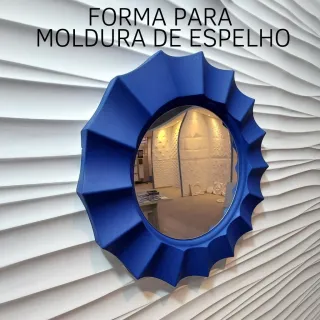 Espelho com Moldura em Gesso ME0600 - Único