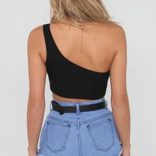 Mula manca Top Cropped - Preto