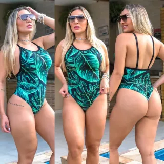 Body Feminino Suplex Estampado Cavado Zig Zag Girassol Bori - Raryel - Preto Corda