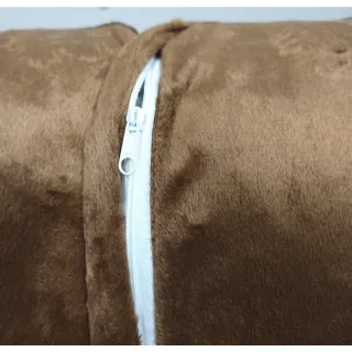 Travesseiro Aveludado Tipo Almofada 45 x 70 Com Zíper - Toque Molhado - AMARELO OCRE AVELUDADO