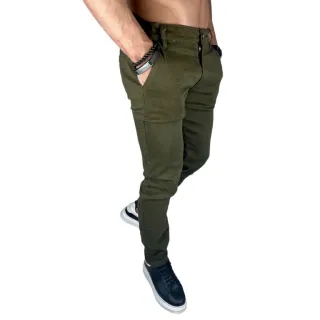 Pronta Entrega Calça Masculina Sarja Casual Tradicional Lisa - Preta