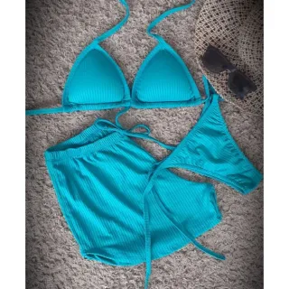 Shortinho Canelado com Biquíni - Rose