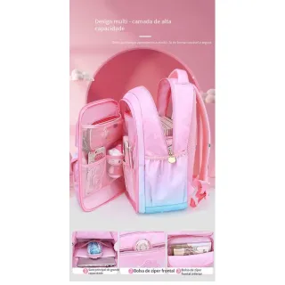 Mochila Ultra Leve Infantil para Meninas - Gradiente Escolar - Mochila do jardim de infância