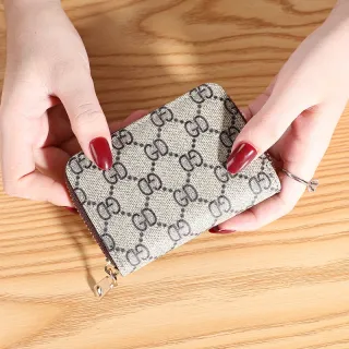 Carteira Feminina com Zíper e Vários Slots de Cartão - Estilo Retro - Flower Colorido