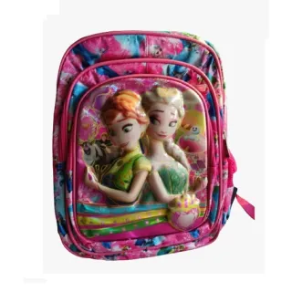 Impermeável Mochila Infantil Bichinhos Animais Zoo Escolar Menino Menina Resistente - Frozen Rosa 2