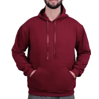 Blusa de Frio Flanelada Com Capuz, Moletom Canguru Feminino e Masculino Unissex - Rosa Bebe