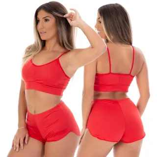 Moda Feminina Pijama Kit 2 Top Doll Microfibra sem Bojo - Promoção - Branco / Rosê