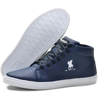 Botinha Polo Plus cano alto masculina tênis - Branco