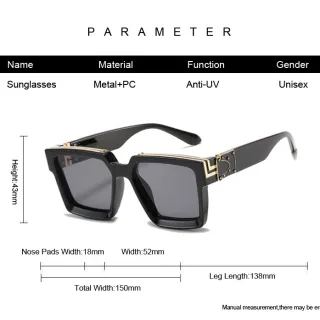 Óculos de Sol Masculino Quadrado Retro Degradê - Armação Grande - Pink