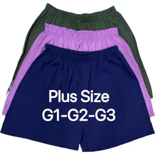 Bermuda Estampada Plus Size G1-G2-G3 Viscose - Kit com 3 Shorts Femininos - 3 Estampas variadas