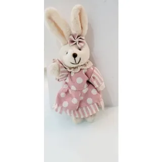 Pelúcia Coelha de Páscoa 17,5cm - Promoção Imperdível! - Verde poa branco