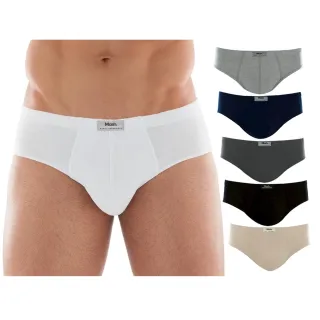 Cueca Anatômica Mash Slip Basic 74.58 Cós Elástico Algodão - Preto