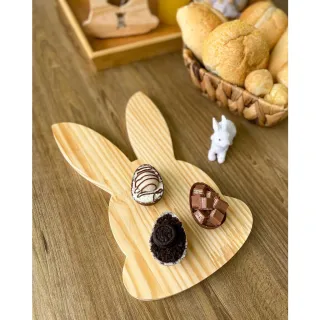 Decoração de Páscoa em Madeira de Pinus para Artesanato - Tábua Cabeça Coelho