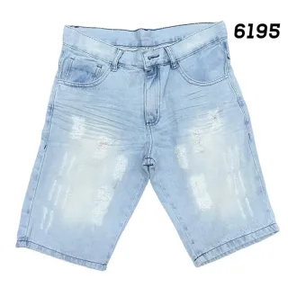Bermuda Marmorizada Rascada Masculina 100% Algodão - Modelo TOP - B.rascada clara
