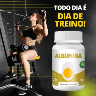 Suplemento de Albumina para Aumento da Massa Muscular - Gnature - Único