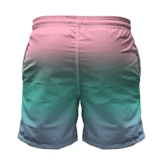 Masculino Bolsos Gradient Tactel Candy Short com - Colorido