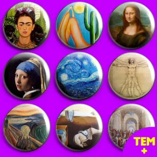 Botton Quadros Famosos - Arte Clássica e Moderna