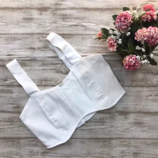 Botões nas Costas Top Cropped com Detalhe na Cintura - Vinho