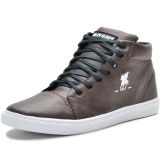 Promoção Tênis Masculino Polo Plus Cano Médio Alto - Compre Já - White 05