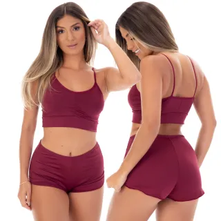 Moda Feminina Noite: Short Doll Roupa de Dormir em Microfibra - Promoção - Rose