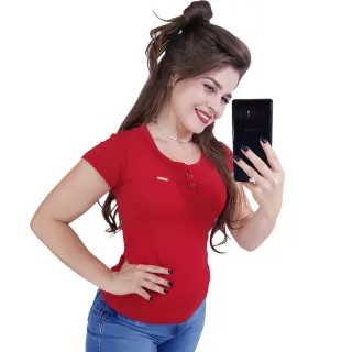 Modelo Blogueira Blusinhas Lançamento Varias Cores - Promoção - Vermelho