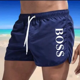 Short para praia, piscina, treino, corrida e academia - Preto