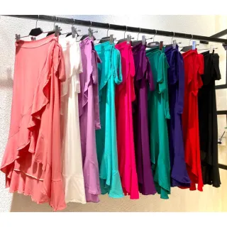 Moda Tendência Blogueira: Saia Envelope Maxi Atacado - Verde Claro