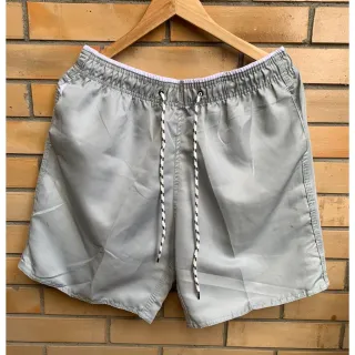 Tactel Masculino Adulto Mauricinho Surf Praia Piscina Lisas Secagem Rápida - Grafite