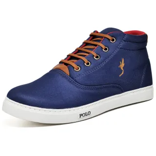Tênis Polo Blu Masculino Médio Cano Sapatênis - Preto com Amarelo