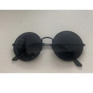 Moda Vintage Unisex Óculos De Sol Feminino Redondo Ozzy - Preto