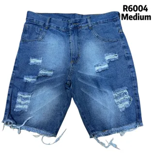 Bermuda Marmorizada Rascada Masculina 100% Algodão - Modelo TOP - B.rascada clara