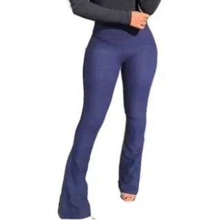 Legging Preta Confortável Flare Bailarina Feminina Boca de Sino - Cinza