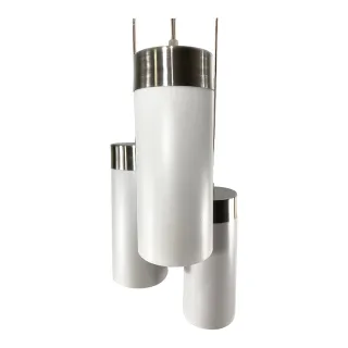 Pendente Lustre Utron Triplo Copo Translúcido Soquete E27 - 1 Metro