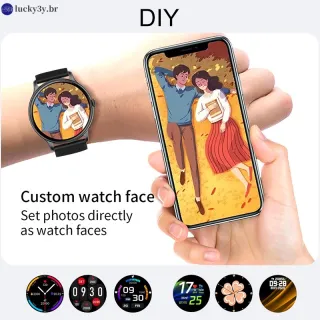 Relógio Inteligente LIGE 2022 Bluetooth Chamada IP67 Fitness À Prova D