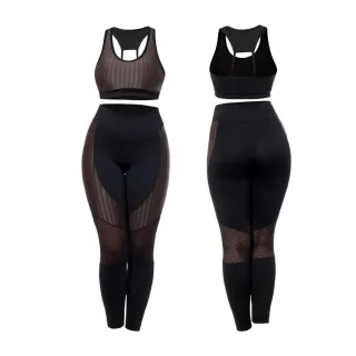Top C/bojo 10581/10633 + Conjunto Legging Detalhe Cirrê - Preto