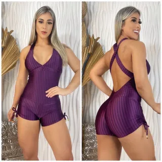 Regulador lateral com bojo macaquinho poliamida para academia - Preto/rosa suplex poliamida