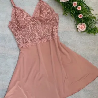 Camisola Sensual Feminina Sem Bojo - Pijama Linha Noite - Preto