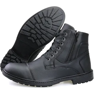 Conforto Dhshoes: Bota Coturno Masculino Casual Ajustável com Zíper e Cadarço
