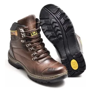 CAT Bota 100% Couro em Promoção