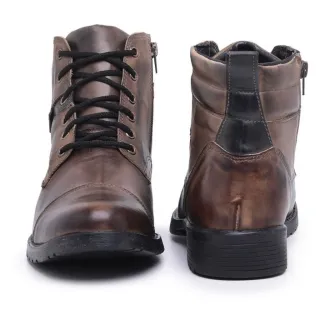 Romacini Coturno Masculino em Couro Legítimo - Marrom