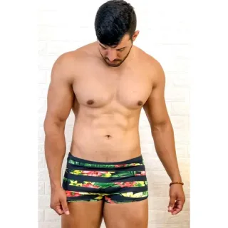 Kit Sungas Estampadas Masculinas - Moda Praia Floral - KIT