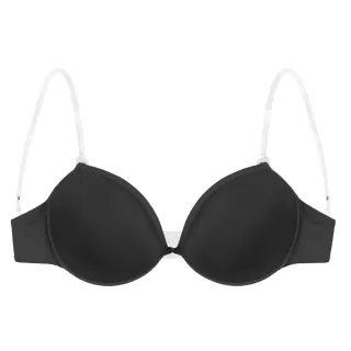 Soutien com bojo e aro, alça transparente removível - Liso Revenda - P (Veste Manequim 38)