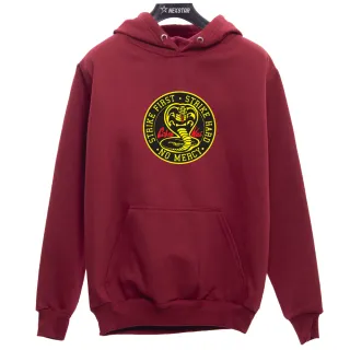 Promoção Hoje! Moletom Unissex Cobra Kai Canguru Sport Serie Academia - Azul