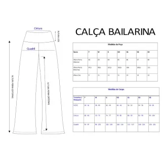 Calça Suplex Bailarina Fler Flare Zero Transparência Boca De Sino - Preto