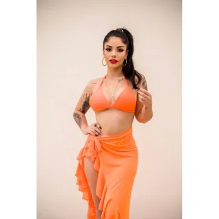 Super promoção: Kit praia - biquíni asa delta, pareô e saída! - CORES DIFERENTE