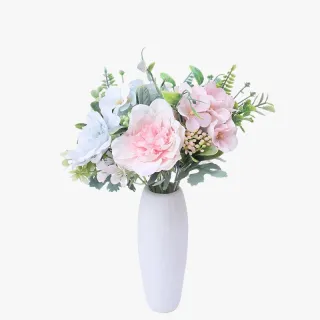 Decoração Vintage Flores Hortênsia Peônia Segurando Casamento Casa Jardim - Pink